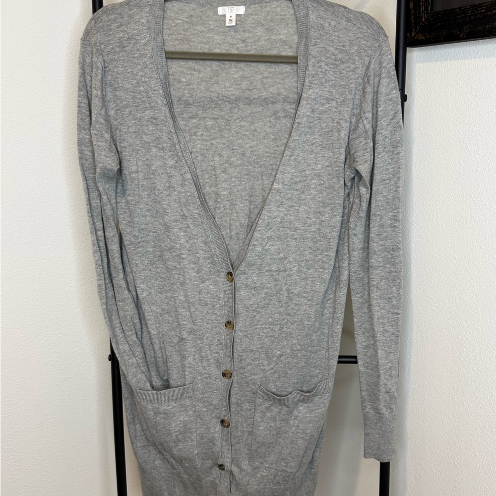 BP Gray Button-Up Women's Cardigan